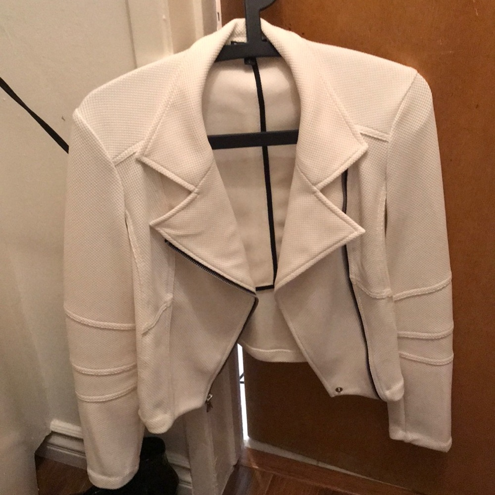White moto jacket